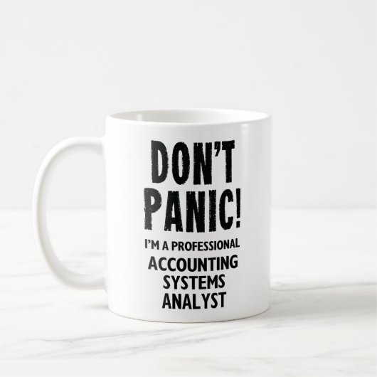 Analyst van boekhoudsystemen koffiemok (Links)