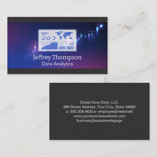 Analytics | Metrics | Financial Data Visitekaartje (Voorkant / Achterkant)