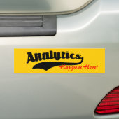 Analytics vindt hier plaats bumpersticker (Op auto)