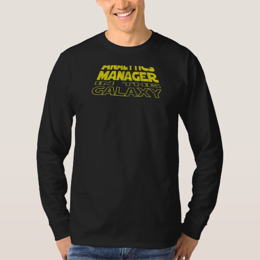 Analytisch manager  ruimte achterkant t-shirt (Voorkant)