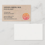 Analytische en creatieve geest | psychologie visitekaartje (Voorkant / Achterkant)