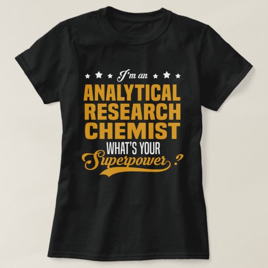 Analytische onderzoekschemicus t-shirt (Design voorkant)