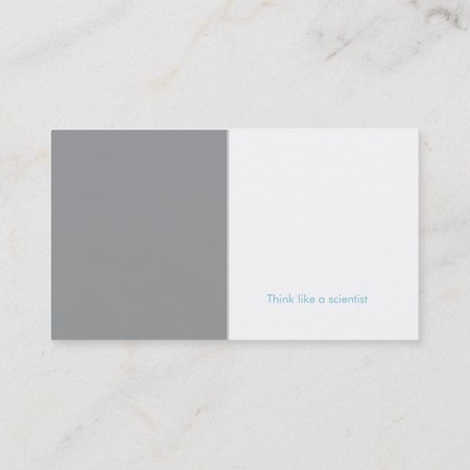 Analytische scheikundige | Wetenschapsmicroscoop Visitekaartje (Achterkant)