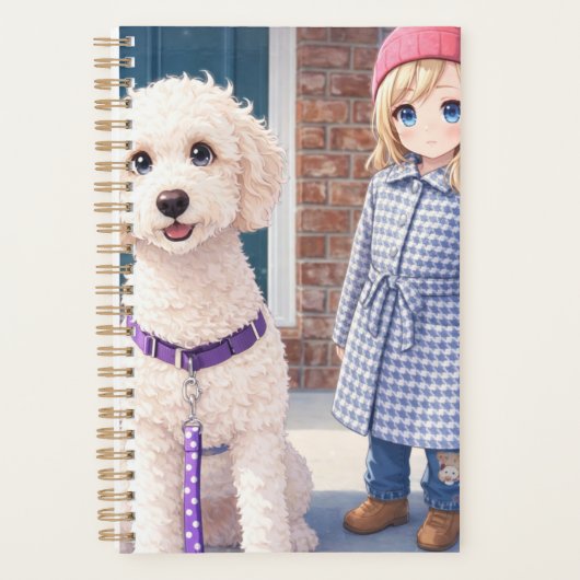 Anami Planner Girl & Puppy Small Best Friends  (Voorkant)