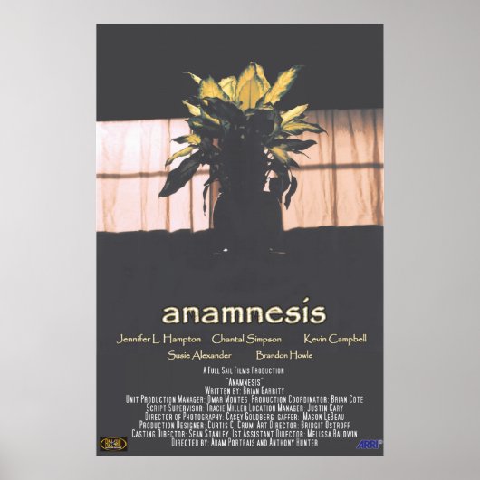 Anamnesis Poster (Voorkant)
