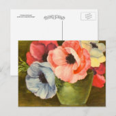 anamonen in de Groene Vase Briefkaart (Voorkant / Achterkant)