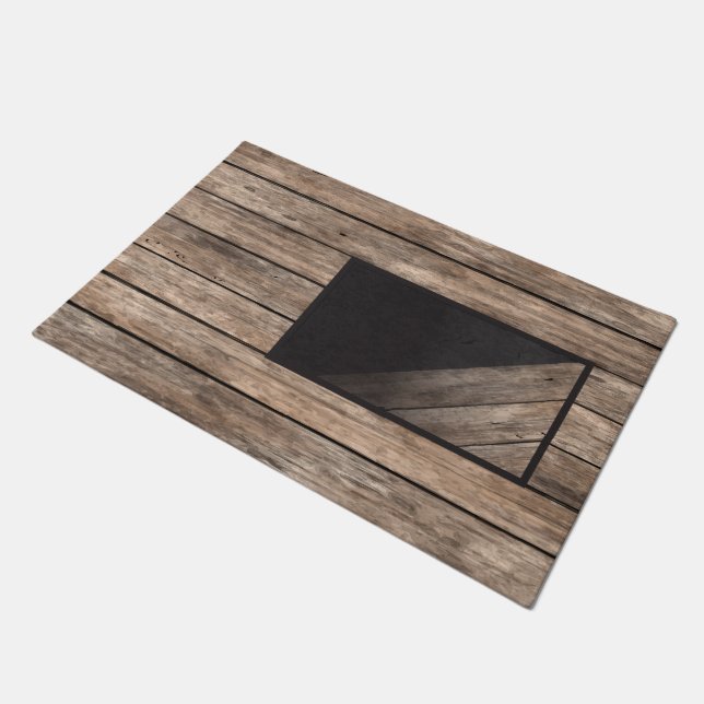 Anamorf gat in de vloermat deurmat (Schuin)