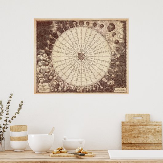 Anamorf Roos Poster (Keuken)