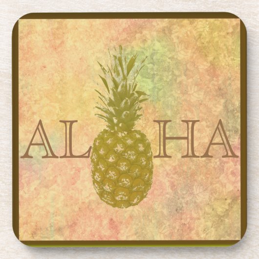 anananas Beverage Coaster Bier Onderzetter (Voorkant)