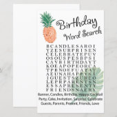anananas Birthday word search game (Voorkant / Achterkant)