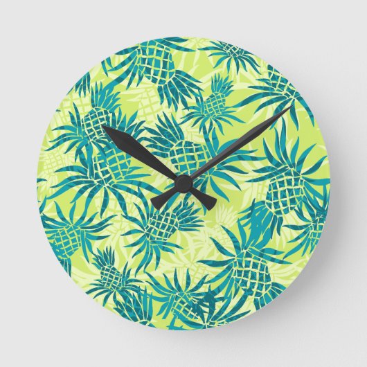 anananas Camo Hawaiian Wall klokken (Voorkant)