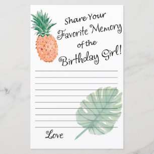 anananas Favoriete Memory of the Birthday Girl