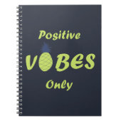 anananas houdt alleen van positieve vibes notitieboek (Voorkant)