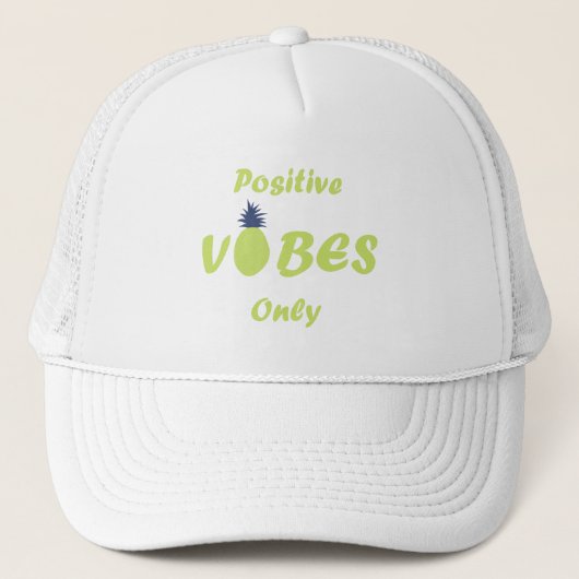 anananas houdt alleen van positieve vibes trucker pet (Voorkant)