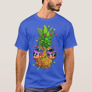 anananas kerstboom Aloha Hawaii strandt de kerstmi T-shirt