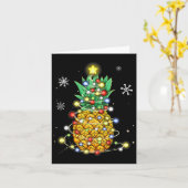 anananas kerstlantaarns kaart (Gele Bloem)