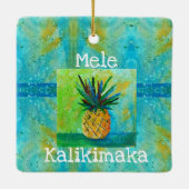 anananas kerstversiering keramisch ornament (Achterkant)