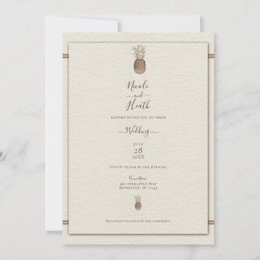 anananas Minimale elastische bruinbruidjes Kaart (Voorkant)