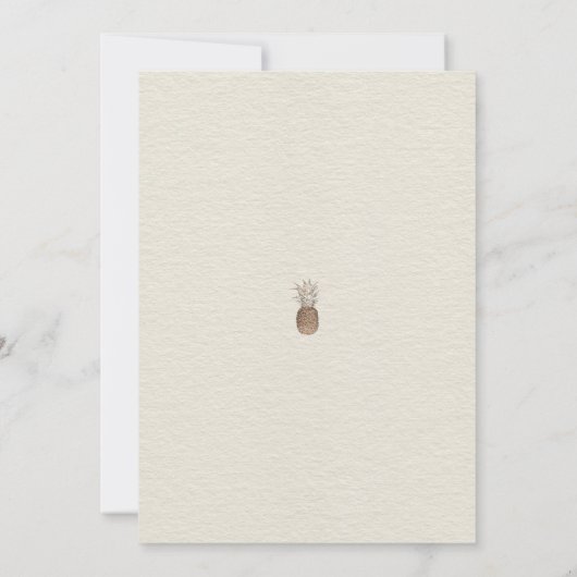  anananas Minimale elastische bruinbruidjes Kaart (Achterkant)