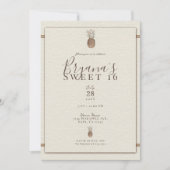 anananas Minimale elegante crème 16 Kaart (Voorkant)