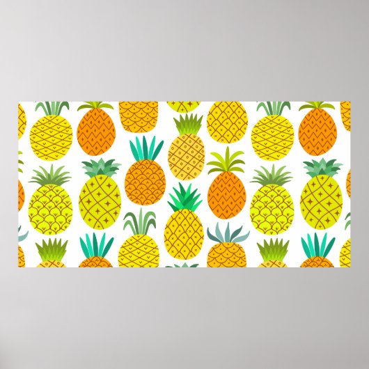  anananas naadloos, geïsoleerd op het poster (Voorkant)