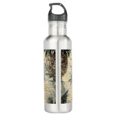  anananas op goudolie gestreept waterfles  (Achterkant)