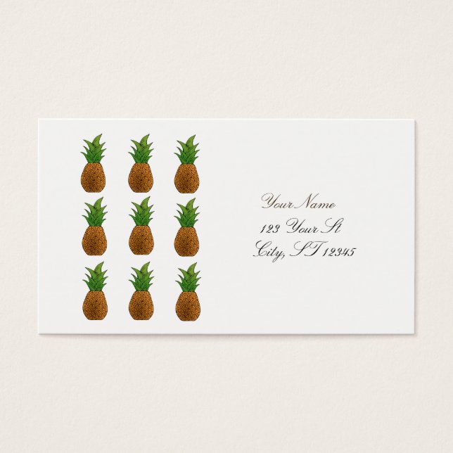 anananas patroon Thunder_Cove Visitekaartje (Voorkant)