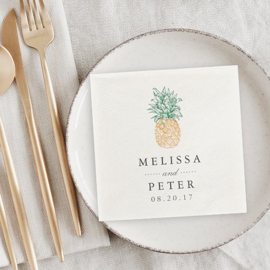  anananas Persoonlijk huwelijk Servet