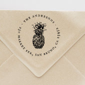  anananas Rond Familienaam Return-adres Rubberstempel