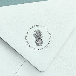 anananas Ronde Rendement Adres Zelfinktende Stempel