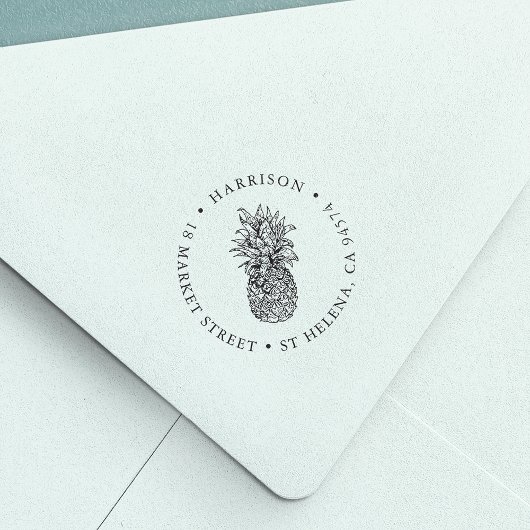  anananas Ronde Rendement Adres Zelfinktende Stempel