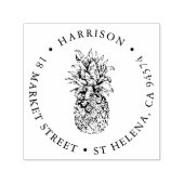  anananas Ronde Rendement Adres Zelfinktende Stempel (Design)