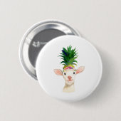 anananas schapenlammeren ronde button 5,7 cm (Voorkant /achterkant)