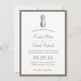  anananas Simple Border Wedding Kaart