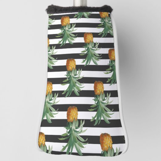 anananas strept grijs golfheadcover (Draai 90)