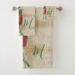  anananas tropisch elegant monogram bad handdoek