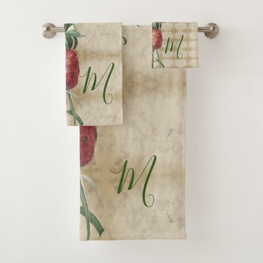  anananas tropisch elegant monogram bad handdoek (Insitu)