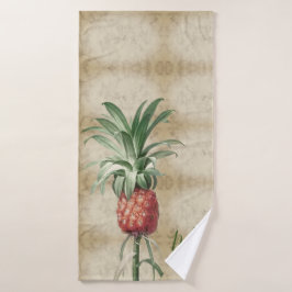 anananas tropisch elegant monogram bad handdoek