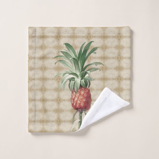 anananas tropisch elegant monogram bad handdoek (Wasdoekje)