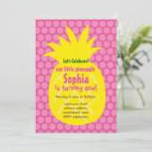 anananas verjaardagsuitnodiging kaart (Staand voorkant)