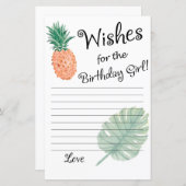 anananas wil verjaardagsmeisje (Voorkant / Achterkant)