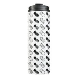 anananas Zwart-wit ontwerp Thermosbeker