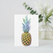anananasappelmoerdessert kleurrijk tropisch briefkaart (Staand voorkant)