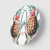  anananasappeltropische fruitillustratie ronde klok (Hoek)