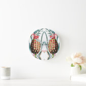  anananasappeltropische fruitillustratie ronde klok (Huis)