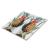  anananasappeltropische fruitillustratie tegeltje (Zijkant)