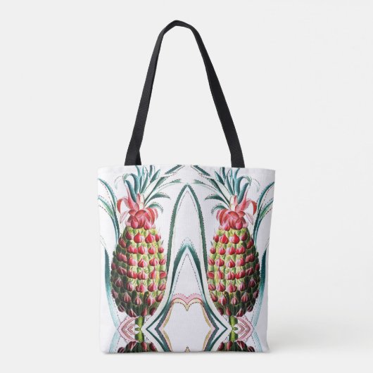  anananasappeltropische fruitillustratie tote bag (Achterkant)