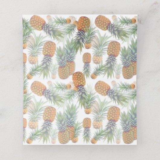 anananasblauw, bijtende escorts voor Hawaiian Plaatskaartje (Binnenkant ongevouwen)