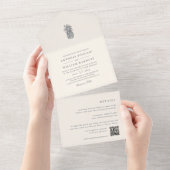  anananasbruiloft all in one uitnodiging (Afscheurbaar)