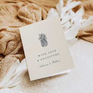 anananasbruiloft bedankkaart